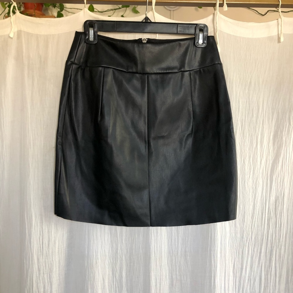 Faux leather skirt